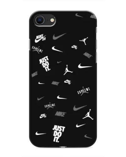 Чохол для iPhone 8 з картинкою «Nike Black Pattern» Чохол для iPhone 8 з картинкою «Nike Black Pattern»