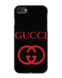 Чохол для iPhone 8 з картинкою «Gucci — червоний логотип»