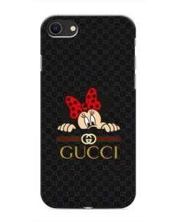 Чохол для iPhone 8 з картинкою «Мінні Маус Gucci — чорний»