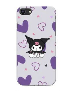 Чохол для iPhone 8 з картинкою «Kuromi та лавандові серця»