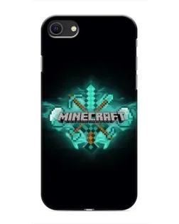 Чохол для iPhone 8 з картинкою «Minecraft Diamond лого»