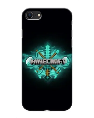 Чохол для iPhone 8 з картинкою «Minecraft Diamond лого»