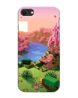 Чохол для iPhone 8 з картинкою «Рожеве дерево Minecraft»