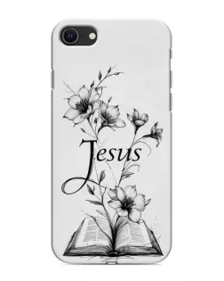 Чехол для iPhone 8 с картинкой «Цветы и Библия»