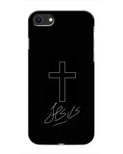 Чехол для iPhone 8 с картинкой «Графический крест Jesus»