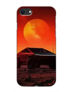 Чехол для iPhone 8 с картинкой «Cybertruck на Марсе»