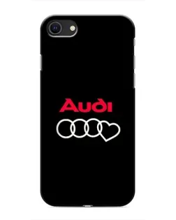 Чохол для iPhone 8 з картинкою «Логотип Audi Heart»