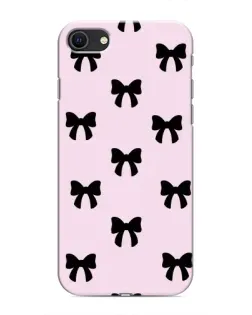 Чохол для iPhone 8 з картинкою «Чорні банти Coquette»