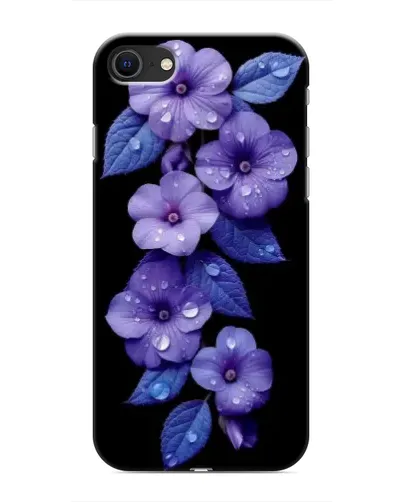 Чохол для iPhone 8 з картинкою «Фіолетові квіти з росою»
