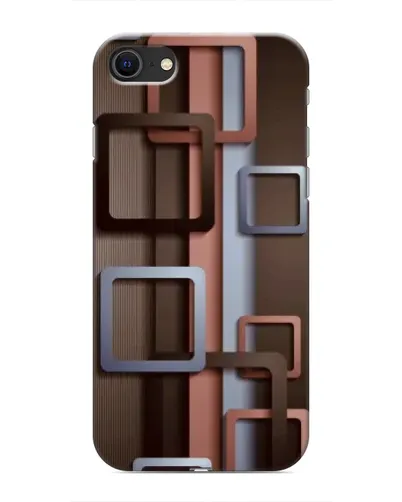 Чохол для iPhone 8 з картинкою «Коричневі об'ємні квадрати»