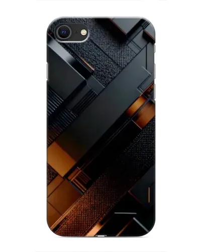 Чохол для iPhone 8 з картинкою «Чорні геометричні блоки»