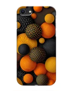Чохол для iPhone 8 з картинкою «Об'ємні помаранчеві сфери»