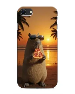 Чохол для iPhone 8 з картинкою «Капібара з піцою»