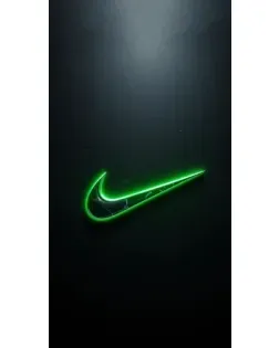 Чехол для Apple с картинкой «Неоновый контур Nike»