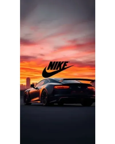 Чехол для Apple с картинкой «Nike и суперкар»