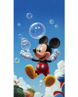 Чохол для Apple з картинкою «Mickey та мильні бульбашки»