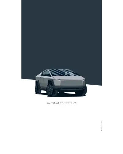 Чохол для Apple з картинкою «Сріблястий Cybertruck Tesla»