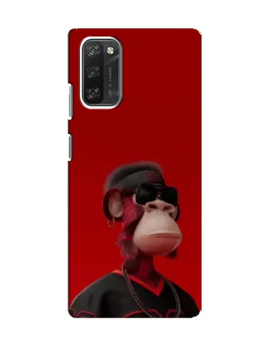 Чехол для Blackview A100 с картинкой «Bored Ape в красном»