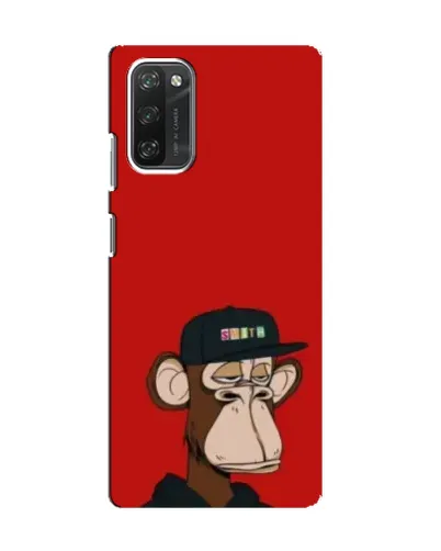 Чехол для Blackview A100 с картинкой «Bored Ape — красный фон»