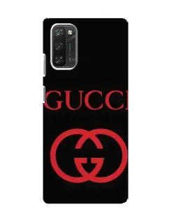 Чехол для Blackview A100 с картинкой «Gucci — красный логотип»