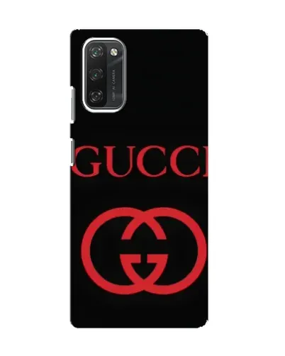 Чехол для Blackview A100 с картинкой «Gucci — красный логотип»