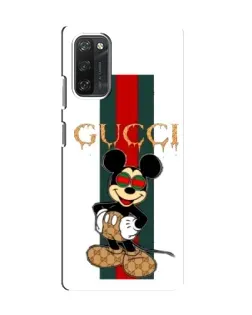 Чехол для Blackview A100 с картинкой «Микки Маус Gucci — полосы»