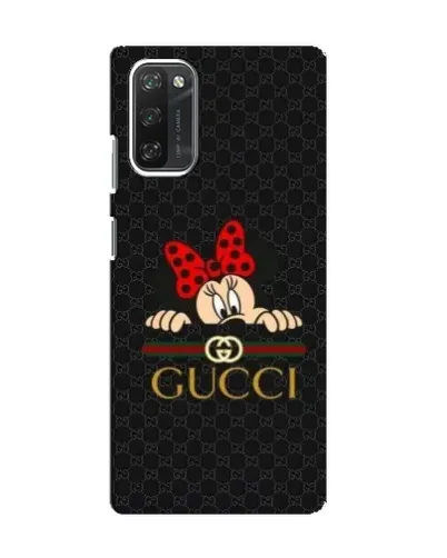 Чехол для Blackview A100 с картинкой «Минни Маус Gucci — черный»