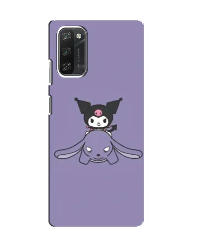 Чехол для Blackview A100 с картинкой «Kuromi на лиловом фоне»