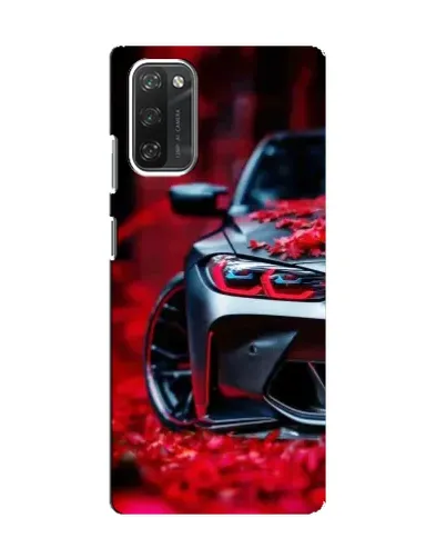 Чехол для Blackview A100 с картинкой «Спортивная BMW и цветы»