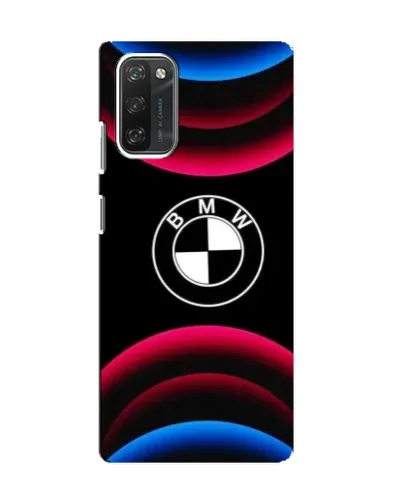 Чехол для Blackview A100 с картинкой «Логотип BMW и неоновые дуги»