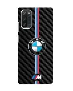 Чехол для Blackview A100 с картинкой «Эмблема BMW и карбон»