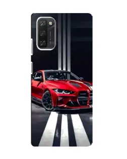 Чехол для Blackview A100 с картинкой «Красная BMW на дороге»
