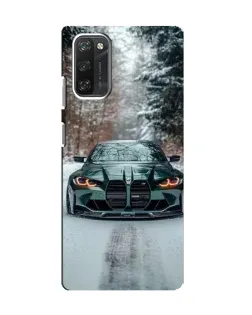 Чехол для Blackview A100 с картинкой «BMW в зимнем лесу»