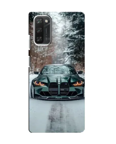 Чехол для Blackview A100 с картинкой «BMW в зимнем лесу»