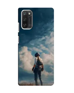 Чехол для Blackview A100 с картинкой «Герой PUBG на скале»