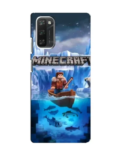 Чехол для Blackview A100 с картинкой «Minecraft ледяной мир»