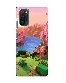 Чехол для Blackview A100 с картинкой «Розовое дерево Minecraft»
