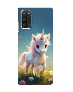Чехол для Blackview A100 с картинкой «Единорог на поляне»
