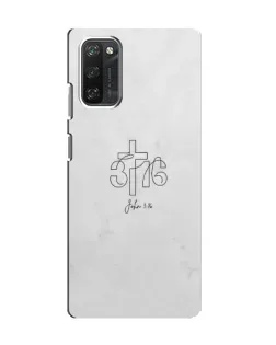 Чехол для Blackview A100 с картинкой «Иоанна 3:16 Крест»