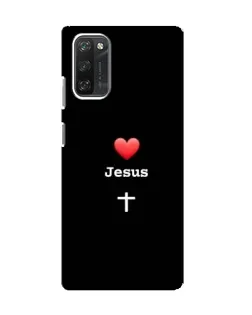 Чехол для Blackview A100 с картинкой «Сердце - Jesus»