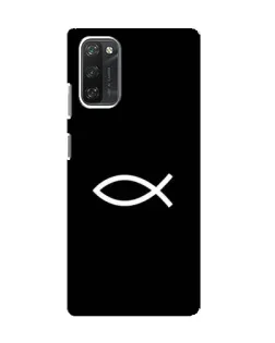 Чехол для Blackview A100 с картинкой «Символ рыбы Jesus»