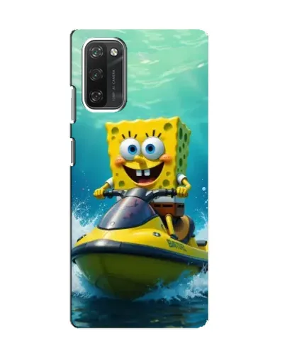 Чехол для Blackview A100 с картинкой «Спанч Боб на гидроцикле»