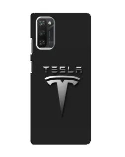 Чохол для Blackview A100 з картинкою «Сталевий логотип Tesla»