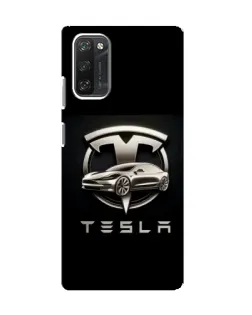 Чохол для Blackview A100 з картинкою «Tesla — срібне авто»