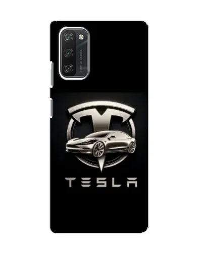 Чохол для Blackview A100 з картинкою «Tesla — срібне авто»