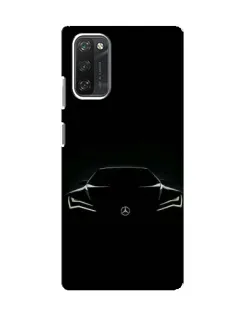 Чехол для Blackview A100 с картинкой «Mercedes — силуэт авто»