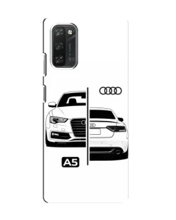 Чехол для Blackview A100 с картинкой «Audi — контрастный дизайн»