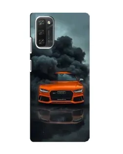 Чехол для Blackview A100 с картинкой «Audi в облаках дыма»