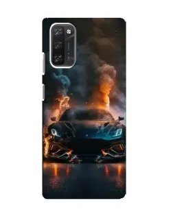 Чехол для Blackview A100 с картинкой «Lamborghini дымная эстетика»