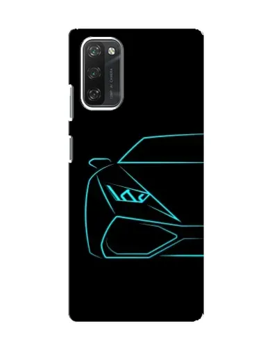 Чехол для Blackview A100 с картинкой «Голубой силуэт Lamborghini»